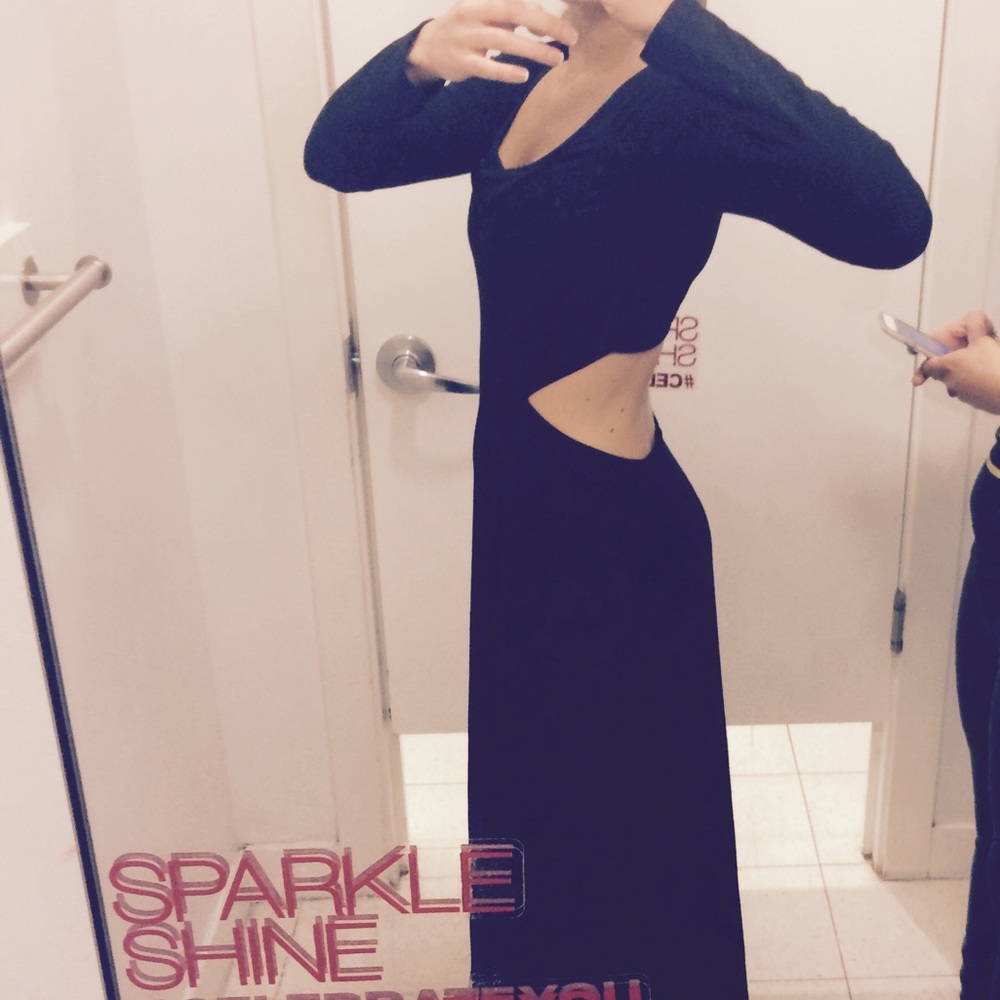 Black maxi dress
